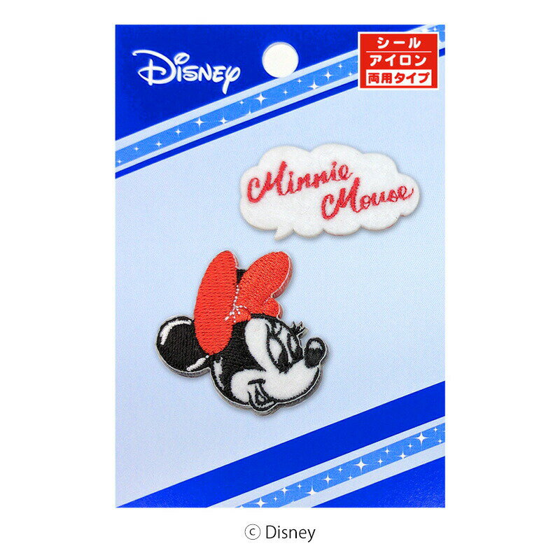 【DISNEY】ディズニー キャラクターミニーマウスワッペン