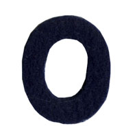 【もじシール】　紺数字　0