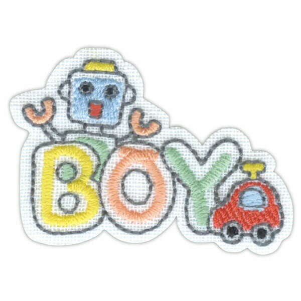 Alphabet - 【ワッペン】ロゴマークワッペンBOYアイロン接着タイプ