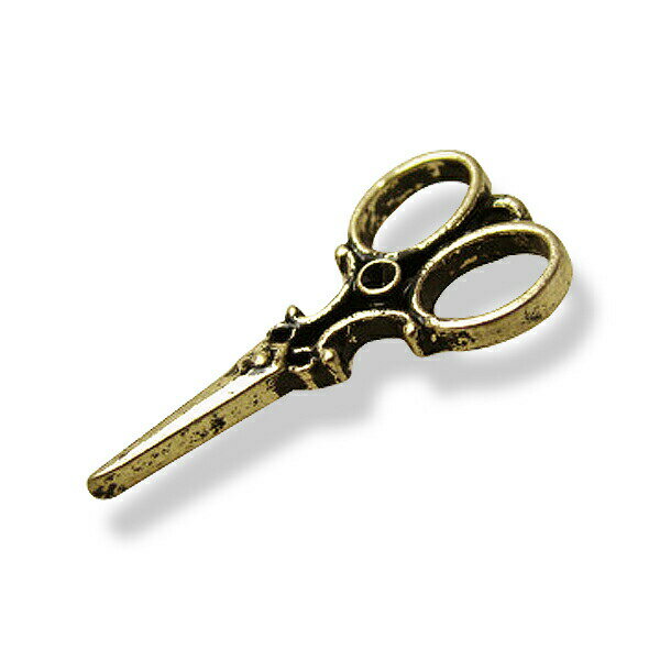 【モチーフ＆チャーム】　ハサミ　丸カン付き・アンティークブロンズデコ　ハンドメイド材料　アクセサ..