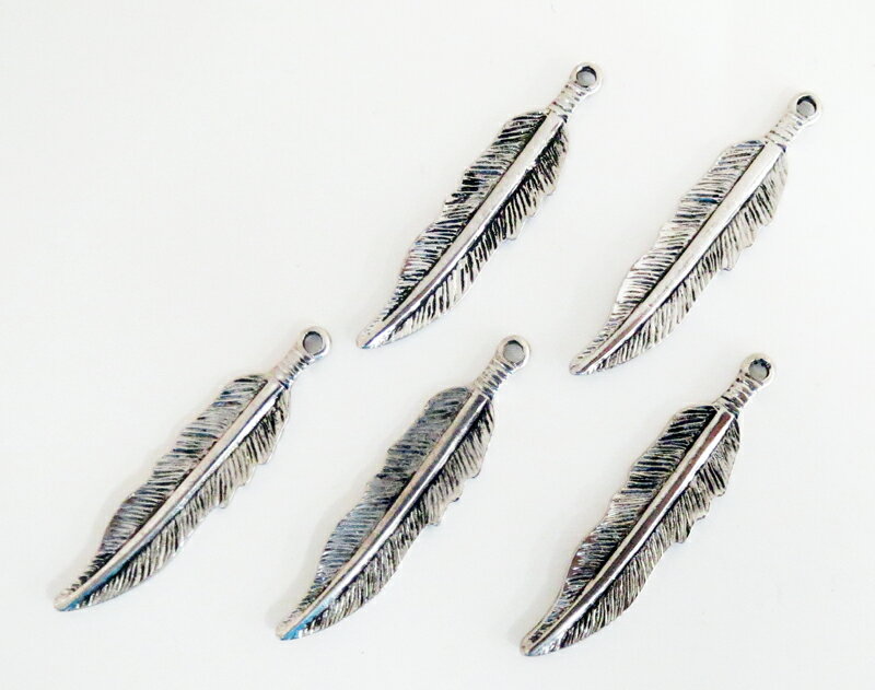 WEB限定商品【シルバーパーツ】リーフ型 5個入
