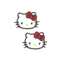 【Sanrio characters】ハローキティ2個付きワッペンシール・アイロン両用タイプ