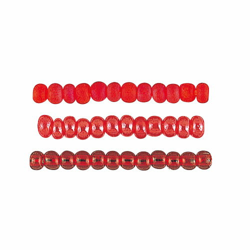 シードビーズレッド系3色アソート