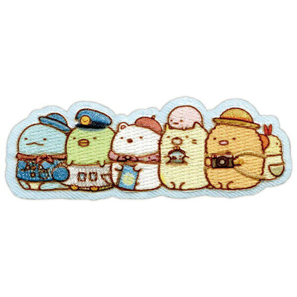 【Sumikko gurashi】すみっコぐらし おへやのすみでたびきぶんシール アイロン接着両用ワッペン