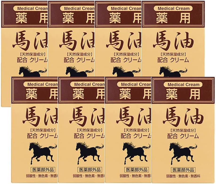 配送料無料 ジュンコスメティック 薬用 馬油配合クリーム 70g×8個セット