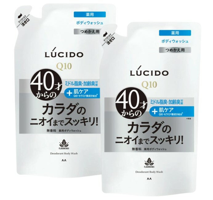 配送料無料 マンダムルシード 薬用デオドラントボディウォッシュ(無香料) つめかえ用 380ml×2個セット