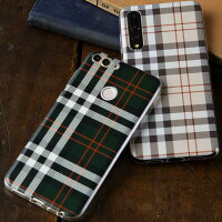 HUAWEI タータンチェック TPUケース border=0