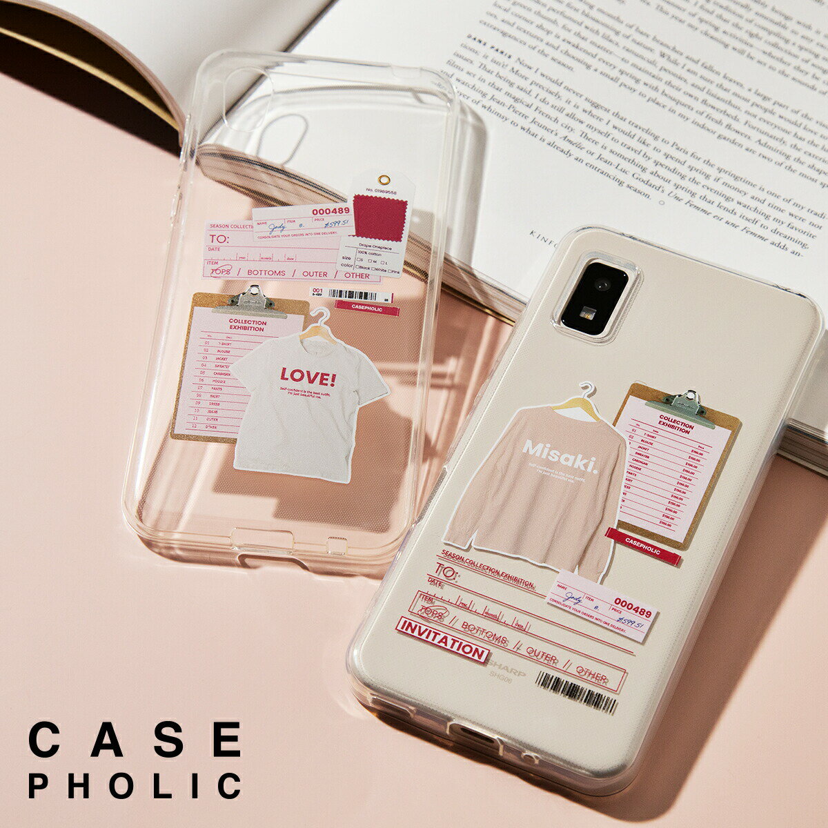 【最大30%offクーポン】 AQUOS wish2 ケース AQUOS sense7 plus ケース AQUOS sense6 ケース aquos senes3 ケース AQUOS センス7 sense4 ケース 推し活 ケース クリア クリアケース スマホケース 文字入れ 韓国 透明ケース 名入れ オーダーシート風 コラージュ 携帯ケース