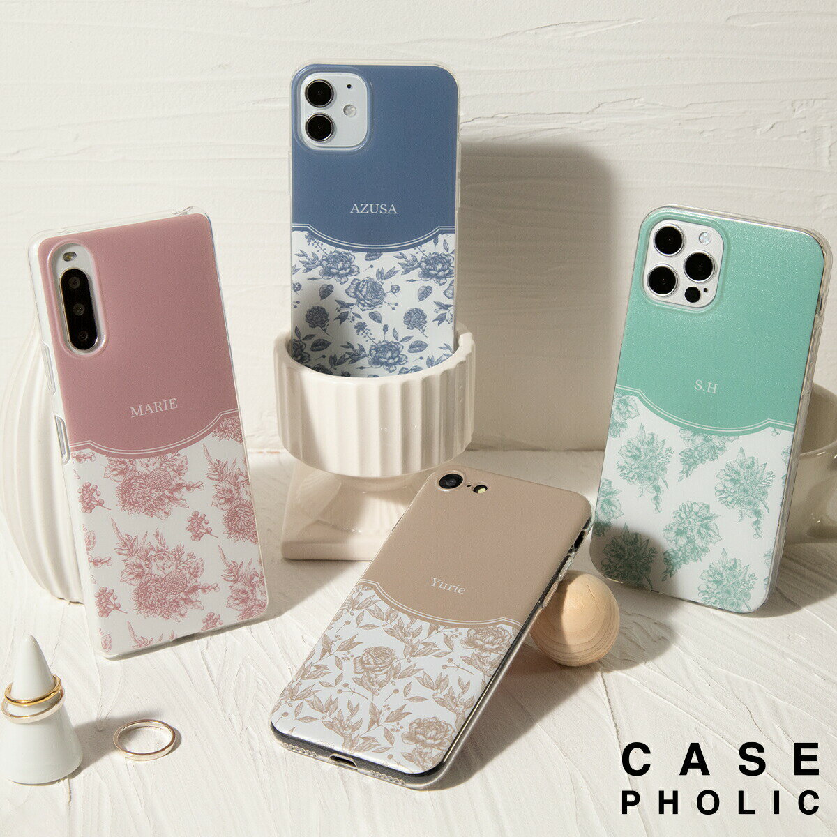 【最大30%offクーポン】 Galaxy a53 ケース Galaxy S22 ultra ケースgalaxy S22 ケース Galaxy S23 ケース galaxy a54ケース スマホケース 文字入れ 韓国 ブランド レディース かわいい おしゃれ 花柄 名入れ 大人可愛い 花 名入れ TPU クラシックフラワー 携帯ケース