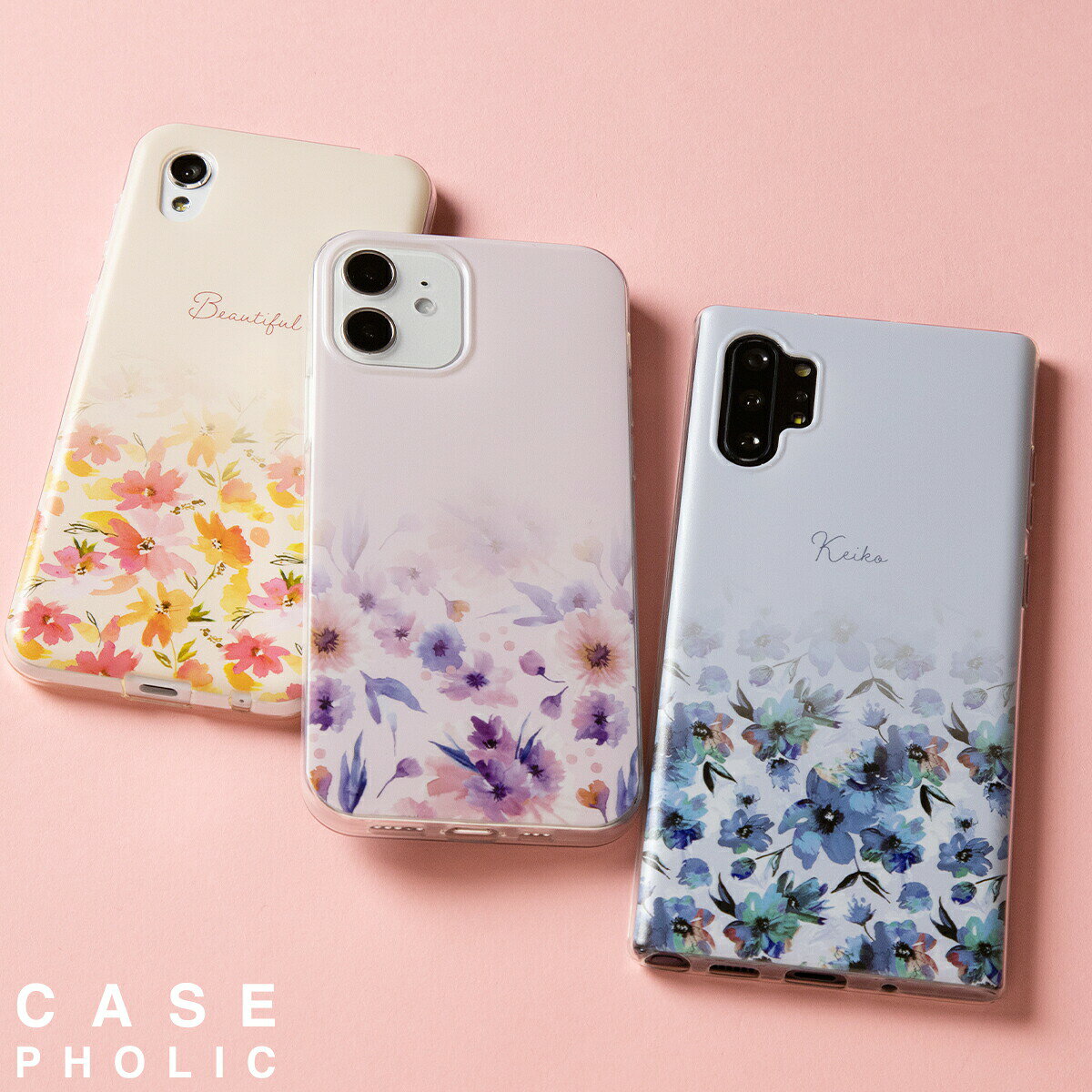 [최대 30%off 쿠폰] iPhone13 케이스 귀여운 iPhone13mini iPhone 13 pro max 케이스 iPhone 11 케이스 스마트폰 케이스 문자 넣어 iPhone se 케이스 어른 귀여운 꽃무늬 한국 휴대 케이스 레이디스 세련된 이름 넣어 어른 귀여운 꽃 TPU 케이스 커버 휴대 커버 추억활