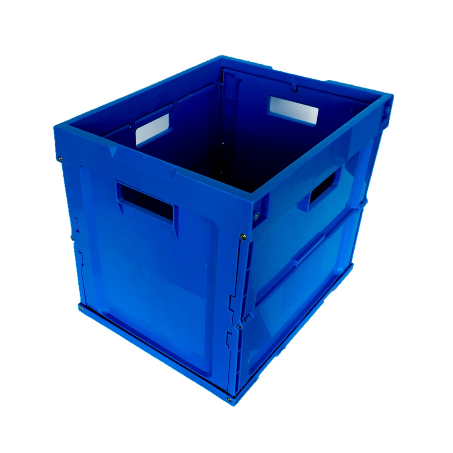 松本産業 折りたたみコンテナ 32L ブルー ( 32B ) カードホルダー付き 送料無料