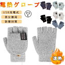 手袋 USB充電式 レディース 電熱グローブ 指なし バイク 防寒 保温 2秒速熱 暖かい 冷え 冬 ヒーター内蔵 屋外作業 スマホ対応 男女兼用