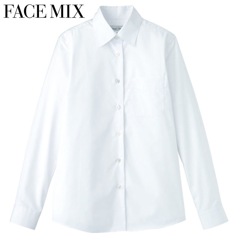 Rakuten - レディスストレッチ 長袖ブラウス FB4032L FACE MIX フェイスミックス シャツ　フォーマル　ビジネス