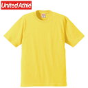 5942-01 6.2オンス プレミアム Tシャツ　ユナイテッドアスレ　トップス　カジュアル　United Athle 黄色 イエロー