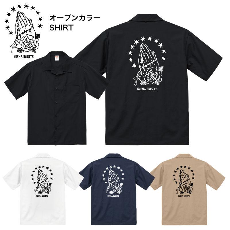 Rakuten - プレイハンド (薔薇/バラ) 1759-01 T／C オープンカラー シャツ ユナイテッドアスレ United Athle カジュアル ワーク アメカジ バイカー ストリート