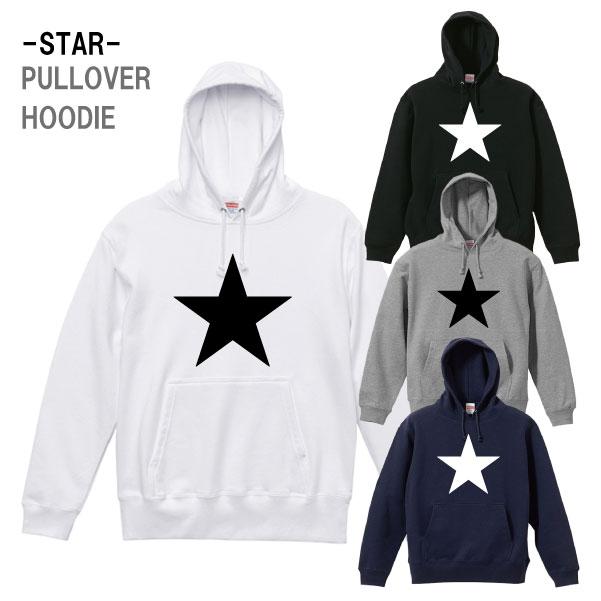 Rakuten - 星柄 STAR プリント 5214-01 10.0オンス スウェット プルオーバー パーカ United Athle ユナイテッドアスレ De-Finds プリント メンズ カジュアル b系 ヒップホップ ストリート系 バイカー ファッション