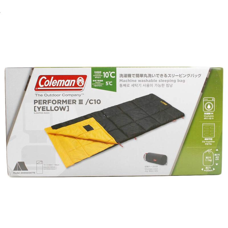 Coleman(コールマン) 寝袋 パフォーマーIII C10 使用可能温度10度 封筒型 イエロー 2000034775 ウォッシャブル 洗濯可 連結可能 キャンプ アウトドア 丸洗い可能 防災 フェス 車中泊 来客用 コンパク pippi-store-10673699 ぴっぴストア 楽天市場店 サンプル画像3