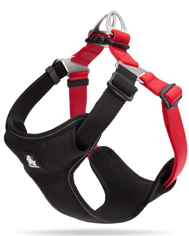 cocomall 犬用ハーネス 犬用胴輪 ドッグ ペット用品 3M反射材料 訓練用 ナイロン製 小型犬、中型犬、大型犬に向け(S, レッド)サイズ：S/胸回りが30～42cm 朝方や夜道でも安心安心でき、背中の反射素材は3M反射フィルムなので夜間の認識性が確保できます小型犬～大型犬用まで幅広いサイズ展開愛犬のカラダに触れる部分はすべて上質のフリースが覆っています。そのため、肌触りがソフトで、摩擦による痛みはありません。カラダに食い込んで不快感を与えないように、ハーネスの幅が広めに作られています。ハーネスの裏側は柔らかい素材で、生地も厚めなので、散歩中わんちゃんの体への負担を軽減できます。長さ調整が簡単にできて、装着もラクラクワンちゃんにも、飼い主さんにも優しいデザイン。装着中も、適切な長さと装着位置を維持するために、ズレ防止用のゴム製ストッパーが付いています。だから長時間使っても、カラダにぴったりフィット犬用ハーネスは、引っ張っても圧力が体全体に分散されます。安定感が増すので、バランスよく歩けるようになり、心地好くお散歩できます。複数店舗にて販売をしておりますため、在庫データの更新が間に合わず、欠品にも関わらず、注文ができる場合がございます。その際は、キャンセルにて対応を取らせていただきます。当店はお電話のお問い合わせはお受けしておりませんので、ご了承ください。お問い合わせは、問い合わせフォームをご利用ください。