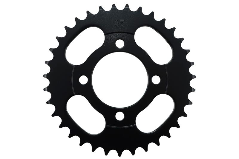 キタコ(KITACO) ドリブンスプロケット(35T) スーパーカブ50/スーパーカブ70/スーパーカブ90等 535-1086235適合車種:スーパーカブ50 FNO,C50-6000037~ FNO,C50-9600001~0095210 FNO,C50-0200001~ FNO,AA01-1000001~1699999 | スーパーカブ50(FI車) FNO,AA01-1700001~ | プレスカブ使用不可 | リトルカブ FNO,C50-4300001~ FNO,AA01-1000001~3999999 | リトルカブ50(FI車) FNO,AA01-4000001~ | スーパーカブ70 | スーパーカブ90 FNO,C90-3000006~ FNO,HA02-1100017~ | CD50/ベンリィ50S/ベンリィCL50 FNO,CD50-1300001~ | CD90/ベンリィ90S FNO,HA03-1000003~420サイズリヤ側(ホイール側)のスプロケットです高い耐久性を誇る、クロモリ高張力鋼を使用スプロケットは消耗品です。一般走行時目安として約1000km走行ごとにスプロケットの点検を行って下さい(歯先が細くなっている場合は交換して下さい。日常の注油によりスプロケット及びチェーンの寿命は格段に向上します)複数店舗にて販売をしておりますため、在庫データの更新が間に合わず、欠品にも関わらず、注文ができる場合がございます。その際は、キャンセルにて対応を取らせていただきます。当店はお電話のお問い合わせはお受けしておりませんので、ご了承ください。お問い合わせは、問い合わせフォームをご利用ください。