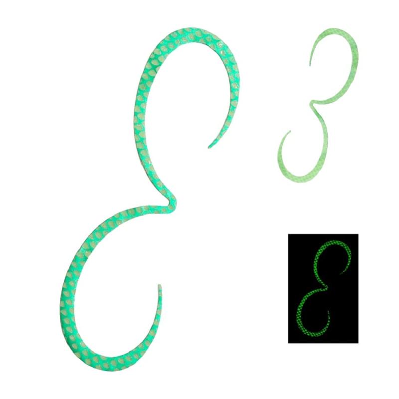 シマノ(SHIMANO) タイラバ ネクタイ 炎月 ストロングカーリー 006 チャートグロー 135mm 鯛 ルアーパーツ