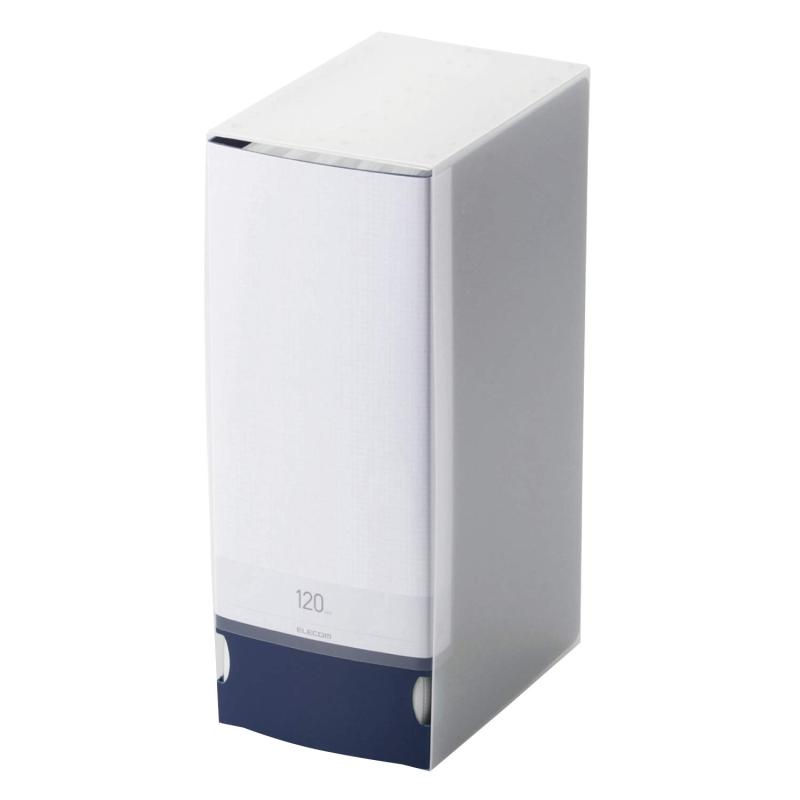 エレコム ファイルケース DVD CD 対応ファイルケース 120枚収納 ブルー CCD-FS120BU