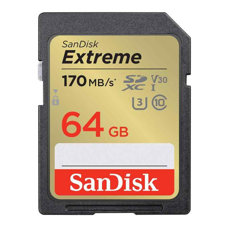 SanDisk (サンディスク) 64GB Extreme (エクストリーム) SDXC UHS-I メモリーカード - C10/U3/V30/4K/UHD SDカード - SDSDXV2-064G-GNCINSanDiskのQuickFlow Technology(クイックフローテクノロジー)による最高170MB/秒の速度で、カードからのオフロード時間を短縮できます。(最高170MB秒の読み取り。 UHS-I 104MB/秒以上の速度に達する独自の技術を搭載。そのような速度で使用できる互換性のあるデバイスが必要です。 内部試験に基づいています。ホストデバイス、インターフェース、使用状況などの要因によってパフォーマンスが低下する場合があります。 1MB (メガバイト) =100万バイト。 SanDisk QuickFlowテクノロジーは、64GB、128GB、256GB、512GBの容量のみで利用できます。 1GB (ギガバイト) = 10億バイト。 実際にユーザーが使用できるストレージ容量はこれより少なくなります。)最高速度で使用するには、SanDisk Professional PRO-READER SDとmicroSD(別売り)と併用してください。最高80MB/秒の書き込み速度。(UHS-I 104MB/秒以上の速度に達する独自の技術を搭載。そのような速度で使用できる互換性のあるデバイスが必要です。 内部試験に基づいています。ホストデバイス、インターフェース、使用状況などの要因によってパフォーマンスが低下する場合があります。 1MB=1,000,000バイト。)4K UHD動画とシーケンシャルバーストモードの写真の撮影に最適(フルHD (1920x1080) および4K UHD (3840x2160) 動画のサポートは、ホストデバイス、ファイル属性、その他の要因によって異なる場合があります。 SanDiskウェブサイトのHDページをご覧ください。)UHSスピードクラス3 (U3) と動画スピードクラス30 (V30) で途切れのない動画をキャプチャできます。(UHSスピードクラス3は、有効なUHSホストデバイスで4K UHD動画の録画をサポートするように設計されたパフォーマンスオプションです。 UHS Video Speed Class 30 (V30)、途切れのない30MB/秒の動画キャプチャレートは、UHS対応ホストデバイスでのリアルタイム録画をサポートするように設計されたパフォーマンスオプションです。 SDアソシエーションの公式ウェブサイトをご覧ください。)複数店舗にて販売をしておりますため、在庫データの更新が間に合わず、欠品にも関わらず、注文ができる場合がございます。その際は、キャンセルにて対応を取らせていただきます。当店はお電話のお問い合わせはお受けしておりませんので、ご了承ください。お問い合わせは、問い合わせフォームをご利用ください。