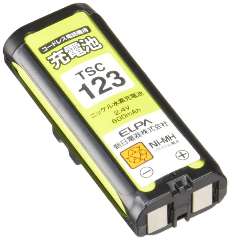 ELPA エルパ 朝日電器 電話機用充電池 TSC-123●すぐに使える充電済 ●自己放電を抑制 ●安全装置内蔵複数店舗にて販売をしておりますため、在庫データの更新が間に合わず、欠品にも関わらず、注文ができる場合がございます。その際は、キャンセルにて対応を取らせていただきます。当店はお電話のお問い合わせはお受けしておりませんので、ご了承ください。お問い合わせは、問い合わせフォームをご利用ください。