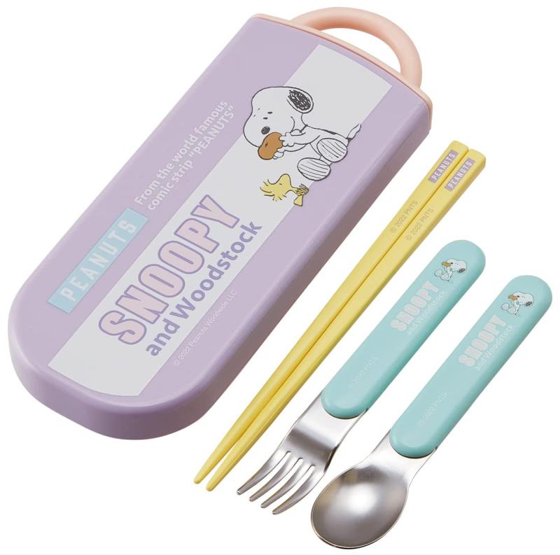 スケーター トリオセット 箸 スプーン フォーク スヌーピー ポップカラー 子供用 ...
