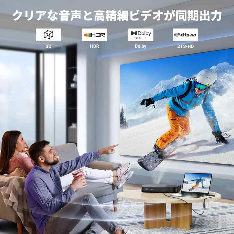 UGREEN HDMI 延長ケーブル 4K60Hz 3D対応 オス-メス ハイスピード 金メッキコネク...