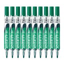 ぺんてる ホワイトボードマーカー ノックル 緑 EMWLS-D 10本セット