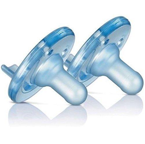 フィリップス Avent Soothie Pacifier おしゃぶり 0-3ヶ月用 2個パック［並行輸入品］ (ブルー)(4)