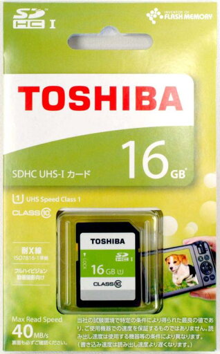 TOSHIBA SDHCカード 16GB Class10 UHS-I対応 (最大転送速度40MB/s) SDAR40N16G TOSHIBA SDHCカード 16GB Class10 UHS-I対応 (最大転送速度40MB/s) SDAR40N16G
