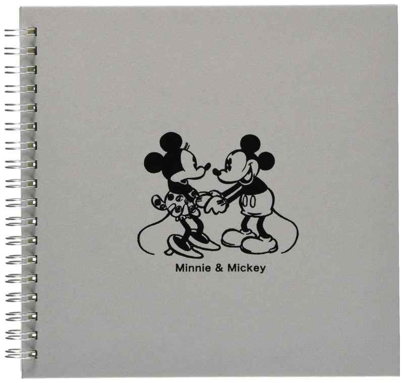 ナカバヤシ フリーアルバム かけるーのエアー台紙 ミッキー グレー アKA-SWF-201-N