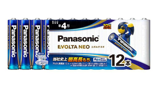 パナソニック エボルタNEO 単4形アルカリ乾電池 12本パック LR03NJ/12SW パナソニック エボルタNEO 単4形アルカリ乾電池 12本パック LR03NJ/12SW