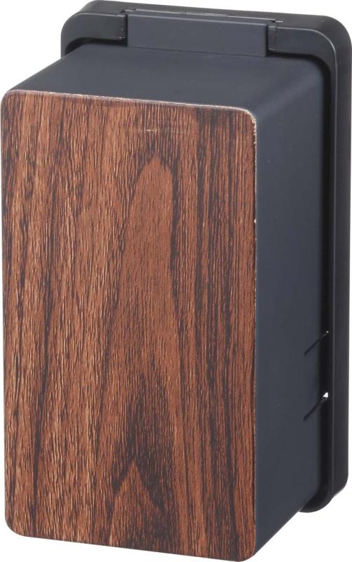 山崎実業(Yamazaki) コンセントガード ブラック 約W7×D6×H12cm ウッディ WOODY コンセントカバー フル..