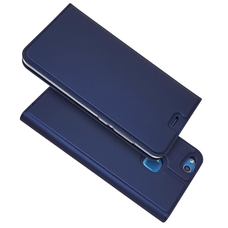Huawei P10 Lite ケース 手帳型 ファーウェイ P10Lite 手帳 カバー p10ライト スマホケース case 適用 【iCoverCase】 内蔵 マグネット カードポケット スタンド機能 軽量 超薄型 ブルー ネイビー