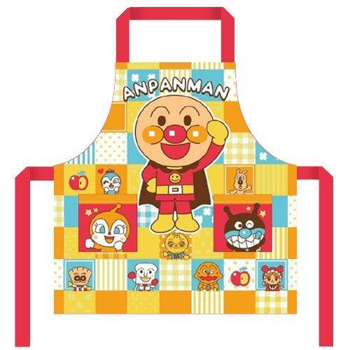 エプロン バンダイ 02920-18 アンパンマン×チェック イエロー 子供用 110cm