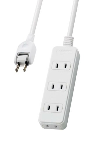 エレコム 電源タップ 4個口 スイングプラグ 1m ホワイト T-TS02-2410WH エレコム 電源タップ 4個口 スイングプラグ 1m ホワイト T-TS02-2410WH