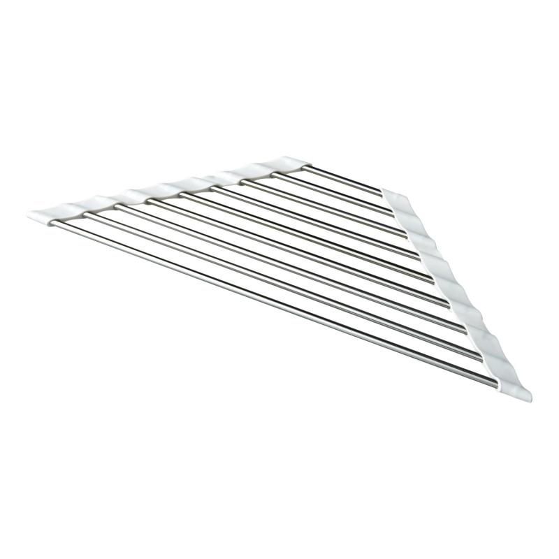 レック 抗菌 たためる シンク 水切り コーナーラック 幅45cm KK00102サイズ:45×17×1cm耐荷重:3kgデッドスペースになりがちなシンクのコーナーを有効活用たためるので、場所を取らずスリムに収納できる。サイドは滑りにくいフレームになっている。サイドフレームは通気性が良い波状になっている。サイドフレーム部分にSIAA(抗菌製品技術協議会)認証の抗菌剤を配合している。複数店舗にて販売をしておりますため、在庫データの更新が間に合わず、欠品にも関わらず、注文ができる場合がございます。その際は、キャンセルにて対応を取らせていただきます。当店はお電話のお問い合わせはお受けしておりませんので、ご了承ください。お問い合わせは、問い合わせフォームをご利用ください。