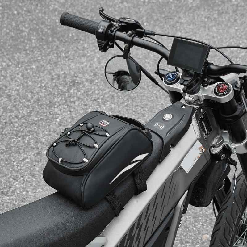 KEMIMOTO バイク用フロントフレームバッグ 2.6L 工具入れ 小物入れ バイク用バッグ CRF50/110/125F Surron Super73 ストダートバイク シルバー