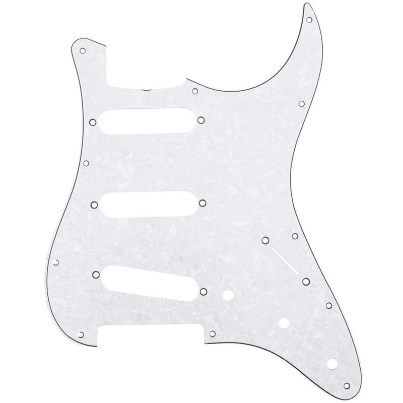 Musiclily Pro 62年式11穴 ストラト用ピックガード日本製Fender Japan Stratエレキギター用 4Pホワイトパール日本製Fender Japan 62または復刻版,Japan 62 Stratストラトスタイルなエレキギターに適合.他のStratギターに取り付ける場合は,このピックガードを加工する必要があります11穴,SSSのピックアップ配列(シングルコイル/シングルコイル/シングルコイル)材質:プラスチック,厚さ:2.0-2.2mm表面に二重の保護フィルム採用,裏側に純アルミ箔シールドパッケージ内容:1枚のSTギターピックガード,取り付けネジ付属複数店舗にて販売をしておりますため、在庫データの更新が間に合わず、欠品にも関わらず、注文ができる場合がございます。その際は、キャンセルにて対応を取らせていただきます。当店はお電話のお問い合わせはお受けしておりませんので、ご了承ください。お問い合わせは、問い合わせフォームをご利用ください。