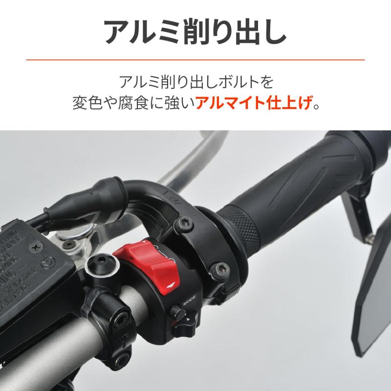 ぴっぴストア 楽天市場店のデイトナ(Daytona) バイク キャップボルト ミラー 穴埋め 逆ネジ アルミ製 ブラック 99617｜アングル3