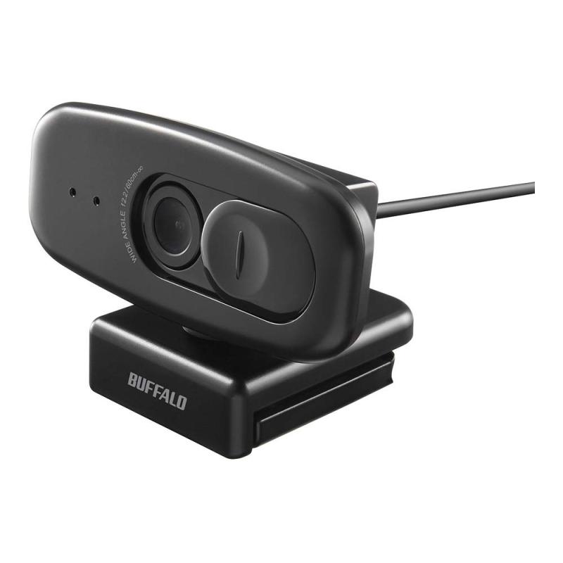 バッファロー WEBカメラ 1080P フルHD 30fps 200万画素 広角約120° Zoom/Slack/Microsoft Teamsメーカー動作確認済 Windows/Mac対応 プライバシーシャッター付 マイク内蔵 小型 シンプル 日本メー