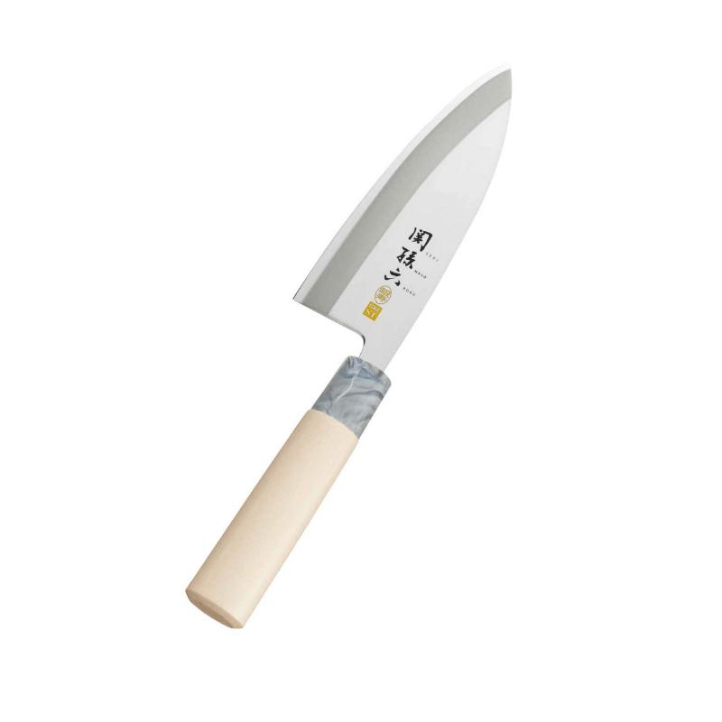 関孫六 銀寿 ステンレス 和包丁 出刃 (左用) 150mm AK-5062鋭い切れ味が持続サビにくいステンレス製ステンレス単層材:サビにくくメンテナンスがしやすい。手になじむ天然木の柄材質 刃体:モリブデンバナジウムステンレス刃物鋼 口金:ナイロン 柄:天然木サイズ:約56×283×24mm 刃渡り:約150mm 重量:約166g原産国:日本使用後は速やかに汚れや水分を取り除いて乾燥させ てください。 汚れや水分を残したまま放置するとサビや変色の原因になります。複数店舗にて販売をしておりますため、在庫データの更新が間に合わず、欠品にも関わらず、注文ができる場合がございます。その際は、キャンセルにて対応を取らせていただきます。当店はお電話のお問い合わせはお受けしておりませんので、ご了承ください。お問い合わせは、問い合わせフォームをご利用ください。