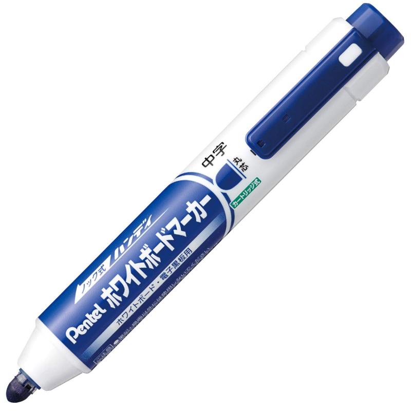 ぺんてる ホワイトボードマーカー ハンディ MWXN5M-C 10本セット 青【特長】ノック式なので、キャップがなくならない【線幅】丸芯・中字【カラー】青【1本あたりサイズ/重さ】幅 20mm ×奥行 24mm × 長さ 145mm/29g【材質】軸・ノック=再生PP クリップ=PP ペン芯=ポリエステル繊維 内部部品=PP・POM・合成ゴム・鉄・ポリエステル繊維複数店舗にて販売をしておりますため、在庫データの更新が間に合わず、欠品にも関わらず、注文ができる場合がございます。その際は、キャンセルにて対応を取らせていただきます。当店はお電話のお問い合わせはお受けしておりませんので、ご了承ください。お問い合わせは、問い合わせフォームをご利用ください。