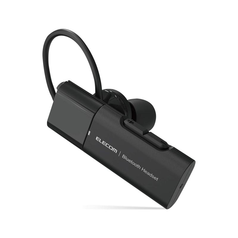 エレコム BluetoothハンズフリーヘッドセットUSB Type-C(充電端子) 通話・音楽用 大型通話ボタン付き 3DFitイヤーフック LBT-HSC10PCBK ブラック