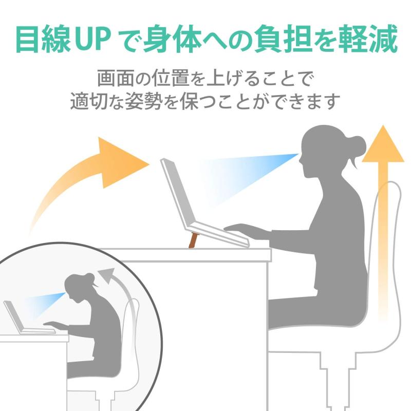 エレコム ノートPCスタンド 折りたたみ 装着式 軽量 コンパクト 13.3~15.6インチノートPC対応 アルミ 折りたたみ時サイズ:幅240×奥行35×高さ4.8mm 耐荷重:10kg シルバー PCA-LTSFASV
