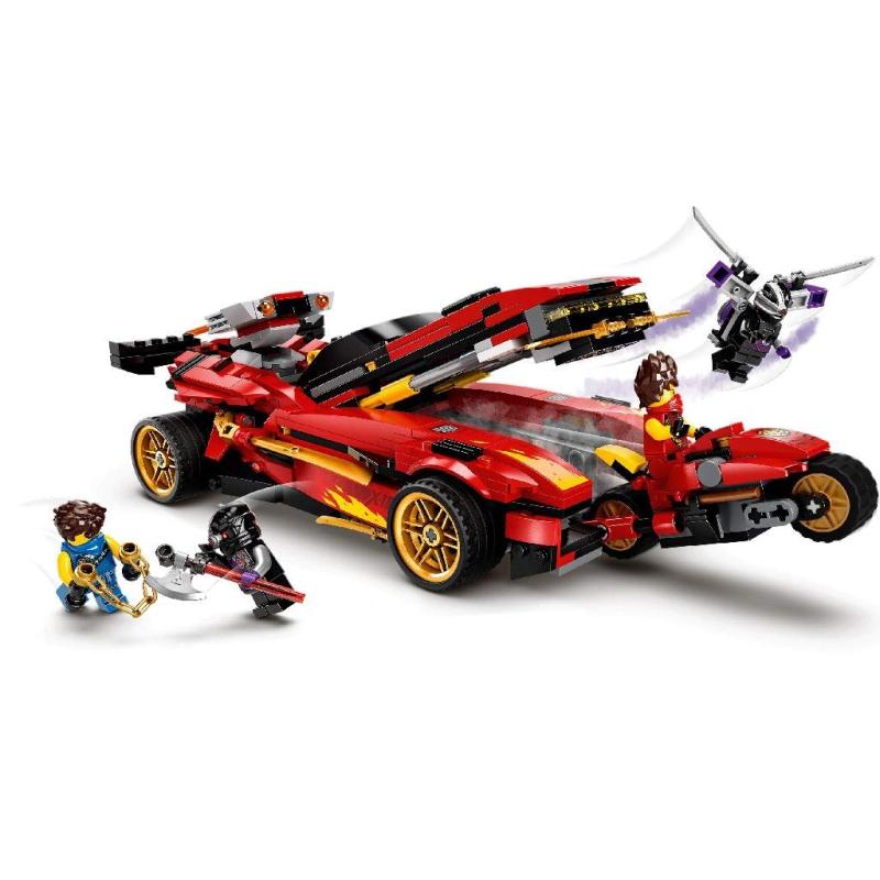 レゴ(LEGO) ニンジャゴー X-1 ニンジャ・チャージャー 71737 おもちゃ ブロック プレゼント 忍者 にんじゃ 乗り物 のりもの 男の子 8歳以上599ピースシューター搭載車とバイクの2-in-1モデルとして新しくよみがえったレゴ ニンジャゴー X-1 ニンジャ・チャージャー（71737）は、エキサイティングな遊びの可能性を広げます。アニメシリーズで活躍したミニフィグ5体（カイ、ジェイ、コール・レガシー、ニンドロイド、ミンドロイド）は、バトルに備えてクールなウェポンを手にしています。ボタン1つでX-1 ニンジャ・チャージャーの中からミニフィグの乗った高速バイクが飛び出す機能にお子さまは大喜び。ゴールデン・ミニフィグのコール・レガシー（スタンド付き）は、レゴ ニンジャゴーシリーズ発売10周年を記念する特製コレクターアイテムです。複数店舗にて販売をしておりますため、在庫データの更新が間に合わず、欠品にも関わらず、注文ができる場合がございます。その際は、キャンセルにて対応を取らせていただきます。当店はお電話のお問い合わせはお受けしておりませんので、ご了承ください。お問い合わせは、問い合わせフォームをご利用ください。