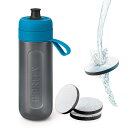 ブリタ 水筒 直飲み 600ml 携帯用 浄水器 ボトル カートリッジ 3個付き フィル&ゴー アクティブ ブルー