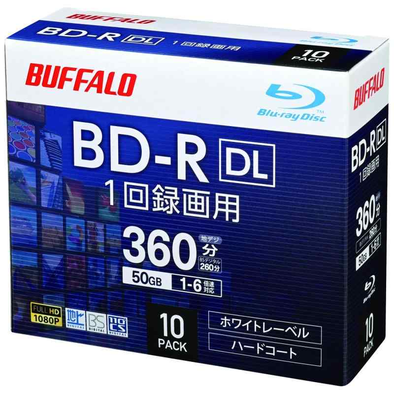 バッファロー ブルーレイディスク BD-R DL 1回録画用 50GB 10枚 ケース 片面2層 1-6倍速 【 ディーガ（..
